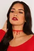 Blood Drip Choker Halsband Vampyr Halloween Party Bloody Smycken Fun Cosplay Prop Handgjorda Kvinnor Man Halsband