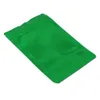 100 ADET Fermuar Folyo Mylar Yeniden kullanılabilir Bakkal Çanta Hava geçirmez Mylar Kılıfı ile 3 Boyutlar Yeşil Yeniden kapanabilir alüminyum folyo ısı ile kapatıcı Örnek paketler