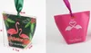 Bruiloft Kraft Papieren Zakken Flamingo Evenement Hawaï Feest Geschenken Zakken Verpakking Snoep Gunsten Dozen Vrijgezellenfeest Tafel Decoratie Roze Groen cadeaupapier