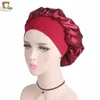 New Muslim Women Wide Stretch Solid Sleeping Turban Hat Satin Bonnet Cancer Chemotherapy Chemo Beanies Cap Headwrap Hair Loss