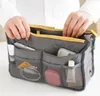 13 색상 듀얼 가방 가방에 여성 핸드백 주최자 지갑 메이크업 케이스 스토리지 라이너 가방 깔끔한 여행 삽입 삽입 가방 CCA6643 30pcs