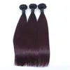 8A Brazilian Straight Human Hair Ombre Color T1B-27 30 99j Straight Ombre Hair Weave 3 Bundles Blonde Purple Burgundy Dark Root