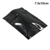 7 5x10cm Black 100pcs Mylar 호일 재실리 가능한 지퍼 식품 저장 포장 파우치 알루미늄 포일자가 밀봉 팩 bags253I