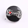 Partihandel Ginger Snap Button Smycken 18mm Rhinestone Crystal Charm för Noosa Bracelet Chunks 3 stilar Välj
