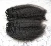 Kaba yaki saç 100 remy insan mikro bağlantı insan saç uzantıları 200g terkürlü düz brezilya remy bakire mikro döngü insan saç 3863473