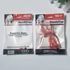 200PCs GRATIS POST 10.5 * 15cm Zipper Plastic Retail Bag Paket Hang Hole Förpackning Headset Kabel Opp Packing Bag för stereo hörlurar