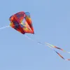 4 st Nyfärgad parafoil kite grossist med 200cm svansar 30m linje utomhus bra flygande höghöjd leksaker för barn flickor pojkar gåva
