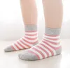 outono inverno listras bebê meias de algodão respirável infantis piso desgaste casa criança meias bonito menino sapatos meias menina
