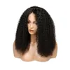 180% Плотность фронта шнурок монгольский волос кудрявого фигурный для чернокожих женщин, Премиум Human Virgin Lace волоса Фронтальной парик Pre Сорванного с Ba
