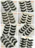 Cils longs épais Faux cils de vison noir coloré étape 20 Styles maquillage de beauté 5 paires Extension de cils naturels faits à la main