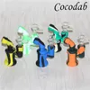 3.54 inches Hookahs silicone waterpipes 10 colors for choice silicon waterpipe water bong glass bongs mini oil rigs
