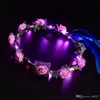 LED Flower Wreath For Wedding Dress Hair Garland Bridal Romantic Bridesmaid Floral Crown Hawaii Seaside Party Decor Headdress 3jt 7132771