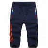 Mens short Joggers Fall pants Men pleated sweatpants keen length slim short masculino Ripped hip hop 3/4 Trousers Summer