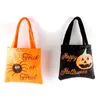 Halloween trick eller behandla väskor pumpa spindelmönster barn tote bag svart orange godis väska med handtag parti leveranser