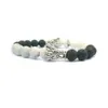 10 teil/satz 8MM howlith Perlen Antike Perlen Energie Yoga Perle Hand Weben Drachen Armband für geschenk frauen individuelle schmuck