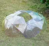 Parapluie de pluie Transparent clair PVC pluie dôme bulle pluie pare-soleil longue poignée droite bâton parapluie DDA164