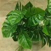 11 Ramos Plástico Artificial Folha Verde Decorativa Flores Folhas Folhas Planta Para Decorações De Jardim Home Do Casamento De Party
