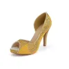 Peep Toe Gold Pearl Rhinestone Bridal Dress Shoes e plataforma de embreagem 4 polegadas de altura Sapatos de festas de casamento com BAG8528502