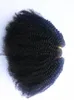 브라질 인간의 버진 아프리카 굵고 머리 Weft 처리되지 않은 자연 블랙 컬러 뷰티 여성을위한 부드러운 머리카락 확장