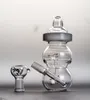 New Fab Egg Baby Bottle Oil Rigs water pipe glass bongs with pinholes diffusor with 14.5mm joint sturdy quality glass dab rigs