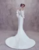 Ashi Studio Plus Size Mermaid Wedding Dresses High Neck Vestido De Novia Fashion Bridal Wedding Dress With Long Sleeves