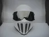 Casco moto DOT integrale vintage con maschera in fibra di vetro e visiera nera per moto da cross Cafe racer casco motocross personalizzato 2657579