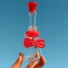 Söt glas bong oljerigg girly bong glas dab rigg med glas kupol nagel 6.2 '' bow glas bong bubbler vatten rör bong