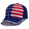 Grands enfants casquettes de baseball Été 4 juillet drapeau américain chapeau adolescent mode strass cowboy casquette loisirs étoiles rayures soleil chapeaux C4341