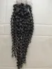 Malaysiska Virgin Hair 10a 2x6 Lace Closure Kinky Curly Afro Human Hair 2 med 6 Mellandel Avslutningar