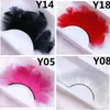 Colorful False Eyelashes 1 Pair Fake Lashes for Stage Festival Lashes Natural Bushy Cross Hair Handmade