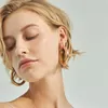 Vrouwen 50 MM Grote Gouden Hoops Oorbellen Minimalistische Dikke Buis Ronde Cirkel Ringen Oorbellen Voor Vrouwen Zinklegering Trendy Hiphop Rock12053