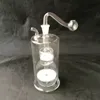 Pipe à fumer Mini narguilé bongs en verre coloré en forme de métal double couche noyau de sable bouilloire à eau en verre ultra silencieuse