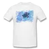 Nueva camiseta de tortuga marina de algodón para hombre, camisetas de manga corta azul marino con cuello redondo para hombre, camiseta informal de talla grande