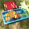 Draagbare Barbecue Draagbare Vouwen Chalcoal Barbecue Grill Rvs Grill Wild Camping Barbecue Easy Carry Outdoor Picknick Garden