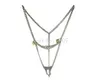 Kyskhetsenheter ny design kvinnlig rostfritt stål osynlig justerbar kyskhetsenhetsbälte lås #R54
