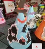 Novos produtos de decoração de festa de Halloween dos desenhos animados gato preto assistente fantasma diy chapéu de papel