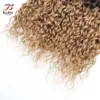 8A brésilien ombre blonde Blonde Water Wave Fair tisser les bundles 1B427 TROIS TONE 1224 pouces 34 pièces Remy Extensions de cheveux humains 7059558