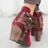 Autumn Spring Women Boots Fashion Casual Ladies shoes boots Suede Leather Buckle High heeled zipper Daily Shoes