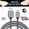 Strong trançado Heavy Duty USB C carregador da sincronização de dados 3.1 Type-C cabo de carregamento para o Google Nexus 5X 6P samsung s9