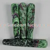 10Pcs Smooth Natural Ruby Zoisite Crystal Massage Wand Tumbled Reiki Charged Anyolite African Stone Wand Meditation Yoga Chakra Collection