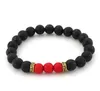 New Arrival Lava Rock Beaded Strands Charms Bracelets colorized Beads Men's Women's Natural stone Strands Bracelet For Fashion Jewelry Crafts