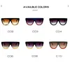 Nowa Gorąca Sprzedaż Okulary Damskie Płaskie Top Osłona Oversize Kształt Okulary Marka Design Vintage Okulary Słońce UV400 Kobiece Rivet Shades K0100