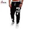 Partihandel-Hot Sale Mens Joggers 2017 Märke Man Byxor Män Byxor Casual Pants Sweatpants Jogger Black XXXL