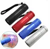 9 LED Mini Torch 4 Färger Mini LED ficklampa 300LM LED Camping ficklampa Torch Vattentäta ficklampor Lampa 3AA Batteridrivna facklor