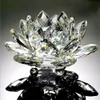 Crafts Crystal Glass Lotus Flower Naturalne kamienie i minerały feng shui kula kryształy kwiaty do ślubnych rekwizytów pamiątki pamiątki