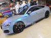 Blue Gray Gloss Rainbow Shift Color fow Vinyl Wrap flip with Air bubble for car wrap covering film foil Size1 52 20M Roll 5x274A