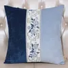 Latest Luxury Patchwork Velvet Cushion Cover Sofa Chair Lumbar Pillow Home Office Decorative Back Cushions Case High End Pillow Covers