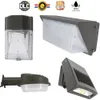 Disponibile + UL DLC LED Wall Pack Light 20W 30W 50W 60W 80 100W 120w Lampada da giardino a LED per montaggio a parete per esterni AC90-277V