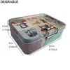 DESIRABLE Portable exquisite metal double-layer sewing card and other small items storage box six colors optional