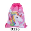 Cartoon Printing Unicorn Drawstring Bags non-woven pony Backpack students Shoulder storage Bags pouch girls Children Birthday Gift backpacks